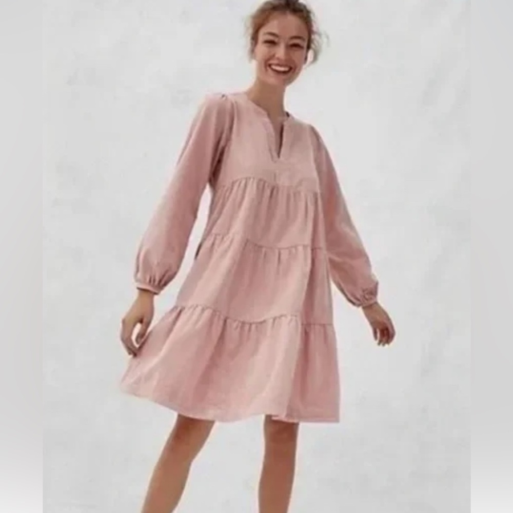 Anthropologie Pilcro Corduroy Tiered Dress